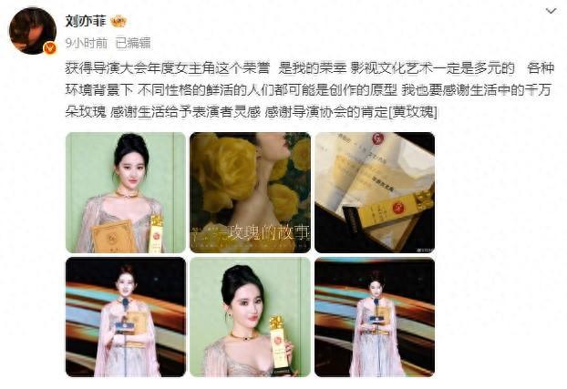 刘亦菲获奖现场